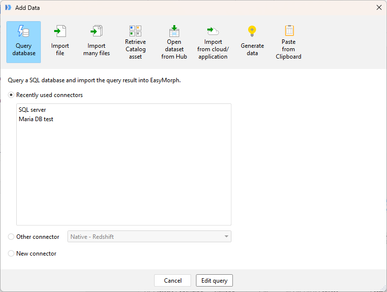 Add data from database