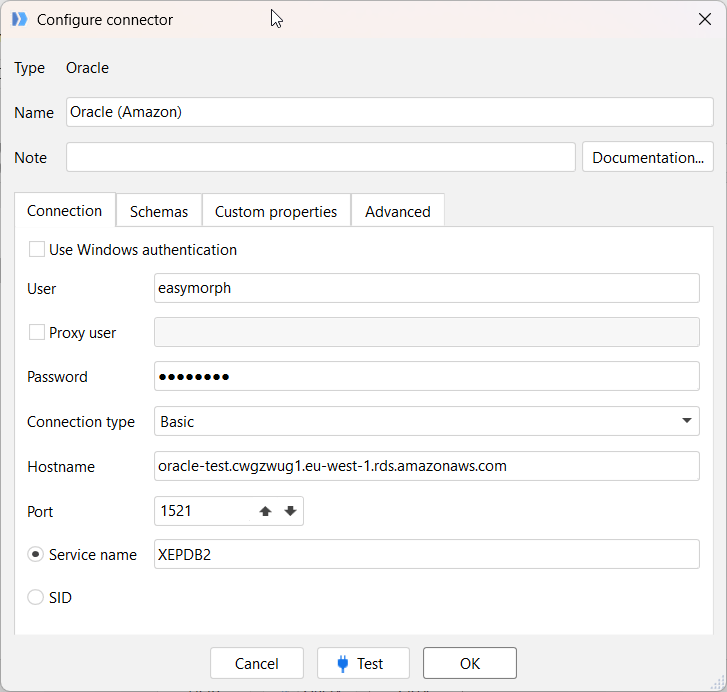 Database connector