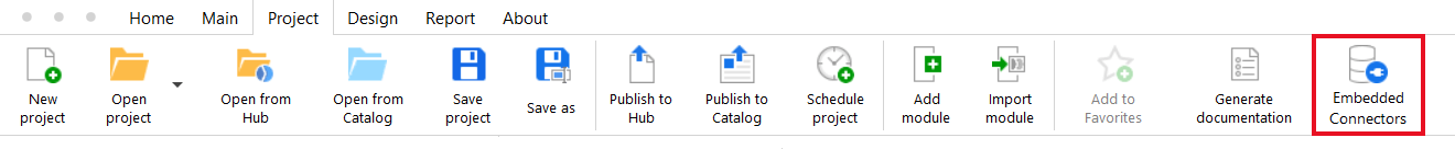 Navigate to Embedded Connectors