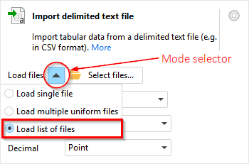 Loading a list of files