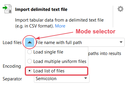 Loading a list of files