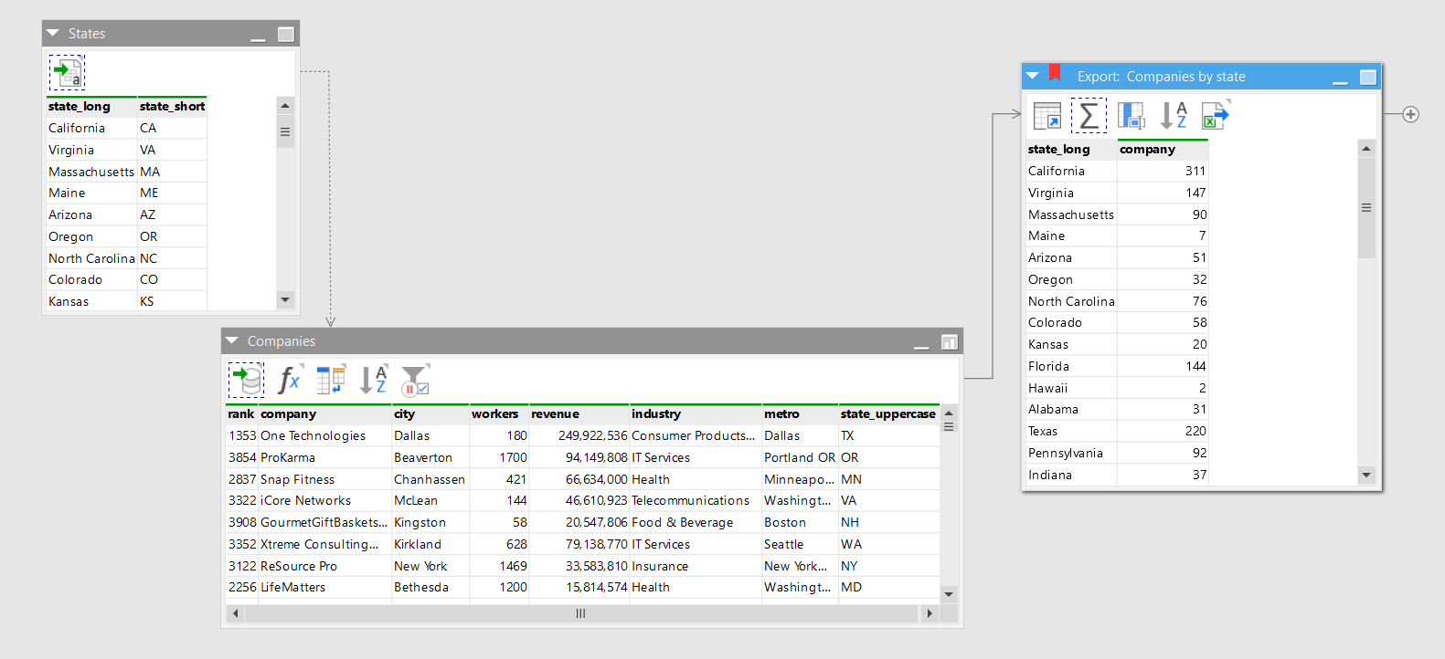 EasyMorph workflows