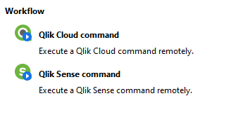 Qlik Sense and Qlik Cloud commands actions