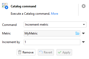 Catalog Command: Increment Metric