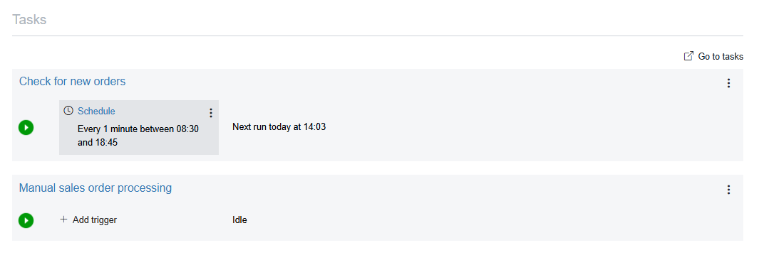 Tasks Section