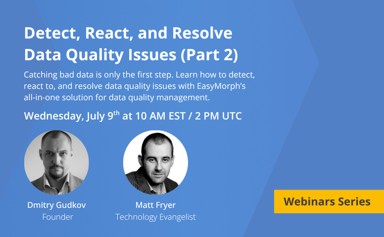 Webinar: Detect, React, and Resolve Data Quality Issues - Part 2
