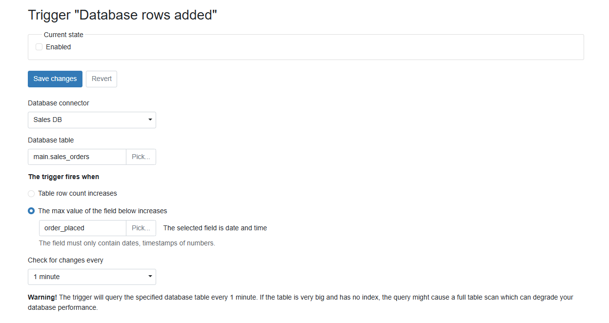The Database Rows Added Trigger