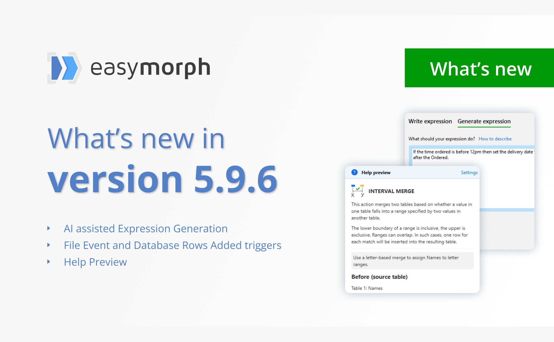 What's new in EasyMorph v5.9.6