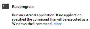 Call program action