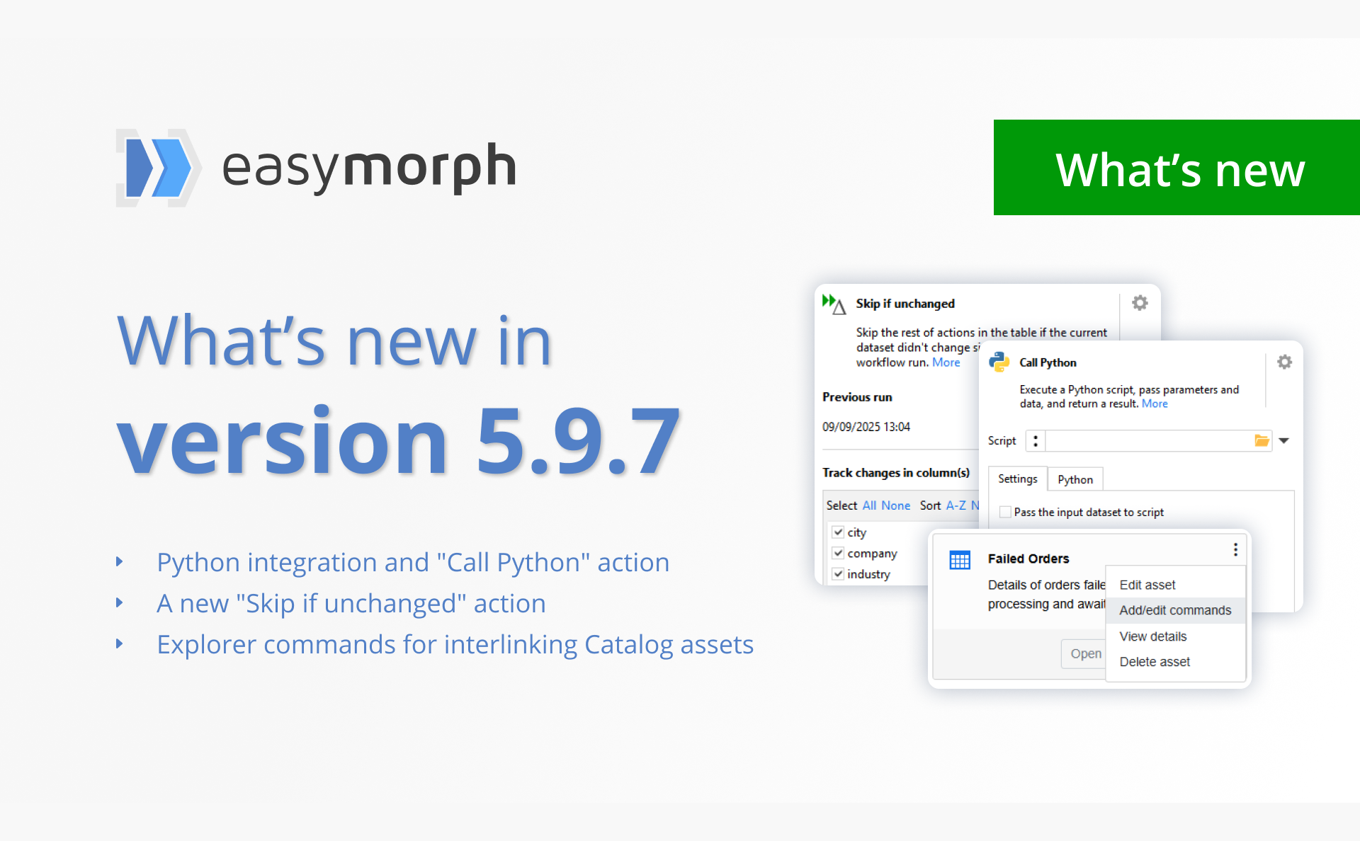 What's new in EasyMorph v5.9.7