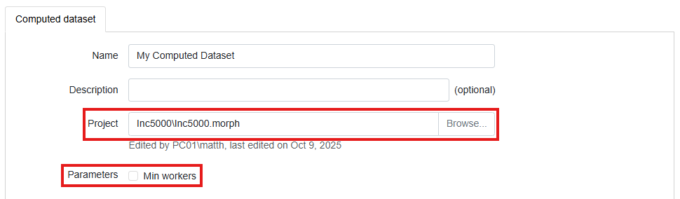 Create computed dataset