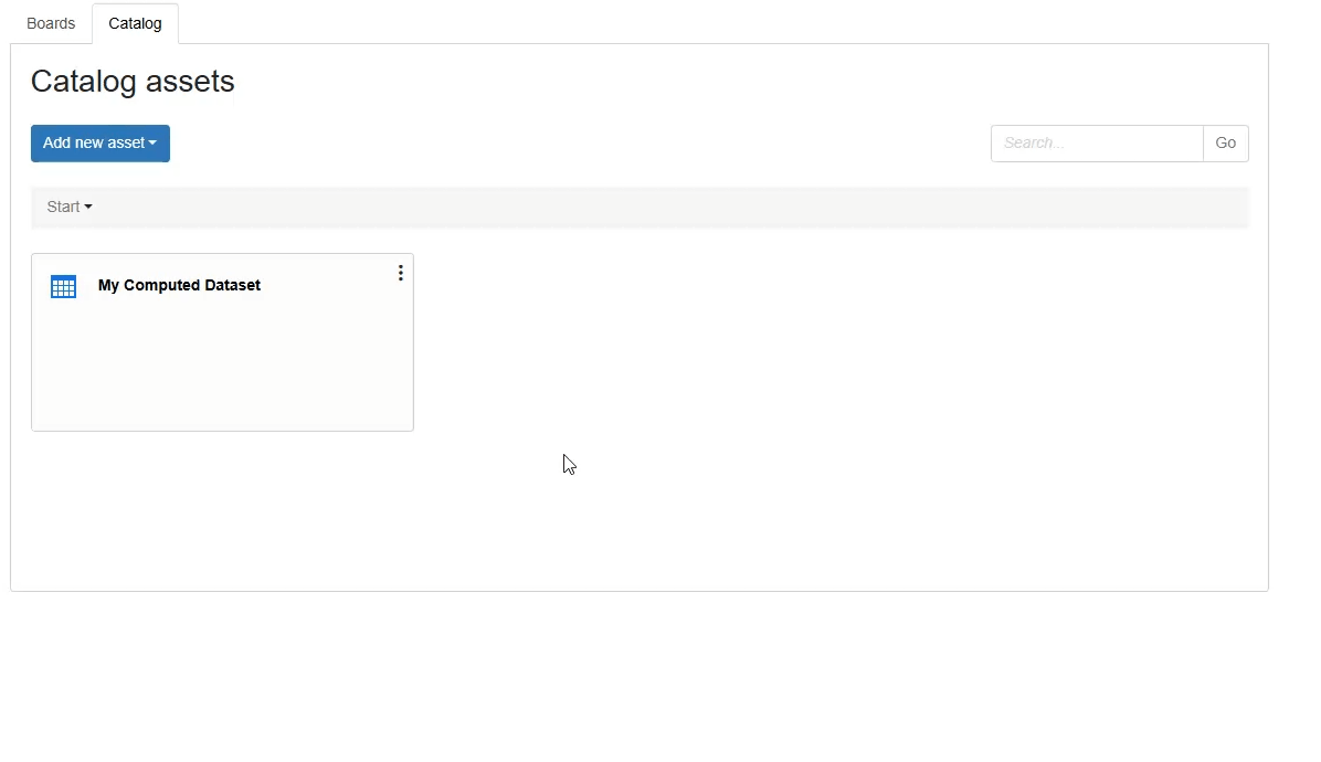 Retrieving a computed dataset