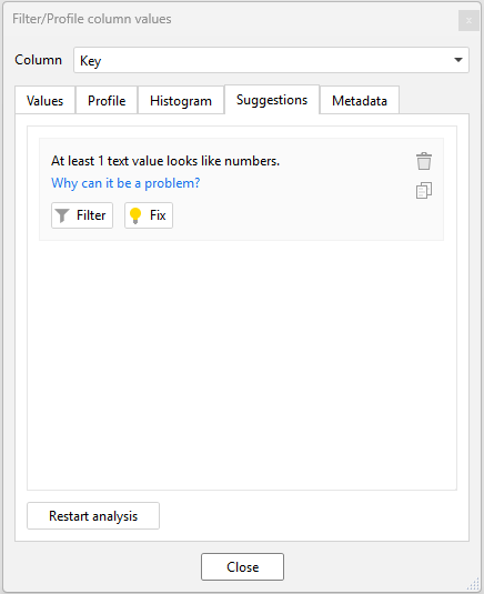 EasyMorph Profiler Dialogs