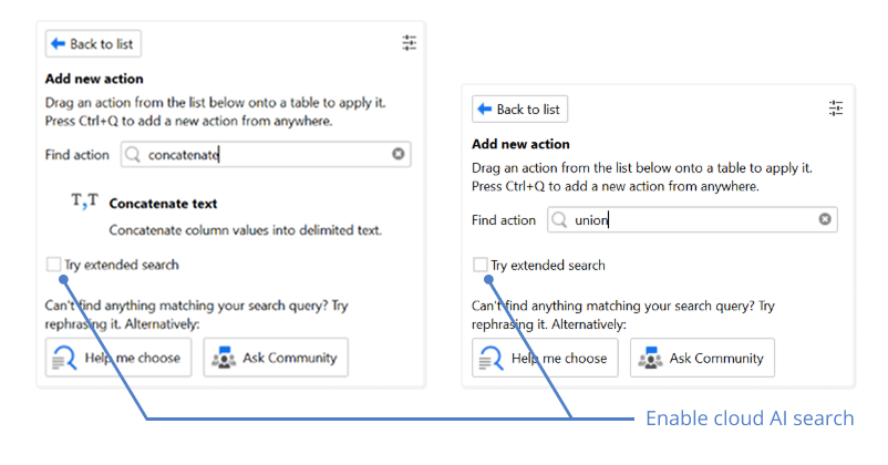 Try extended search