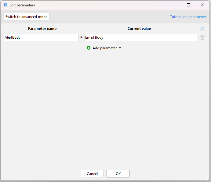 add a parameter