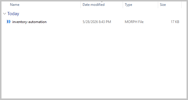 select the .morph file