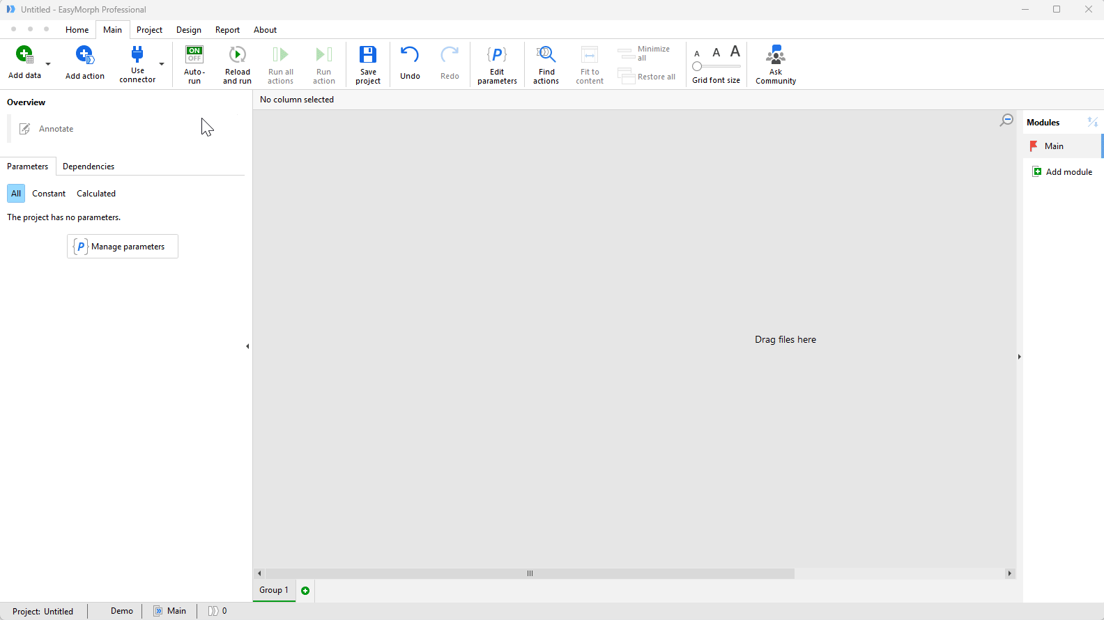 Use connector button walkthrough