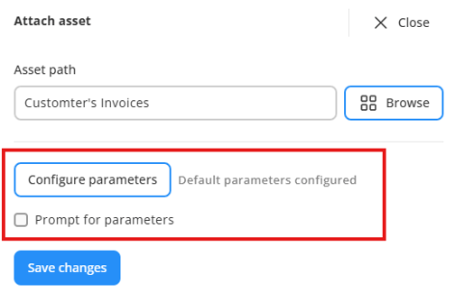 Parameters for issue attachments