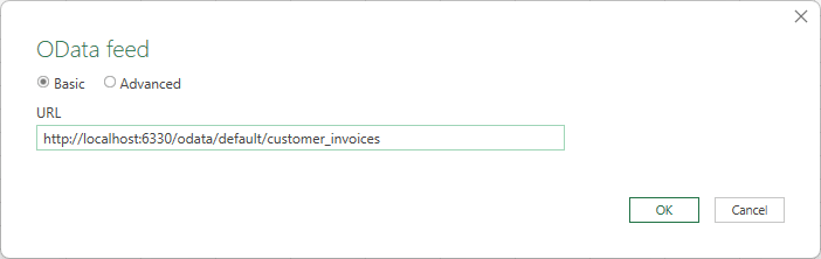 Loading an OData endpoint in Excel