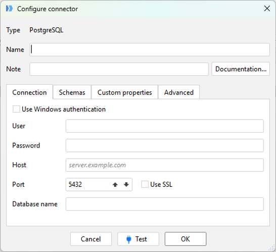 Configuring connectors