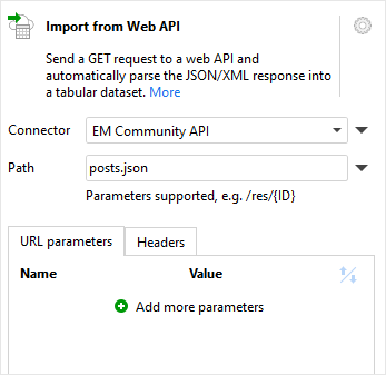 action Import from Web API