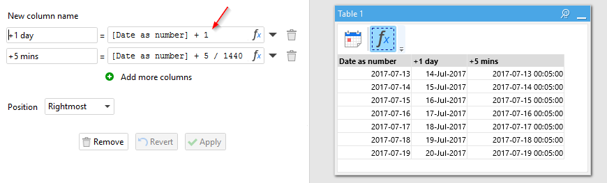 Adding minutes and days to dates