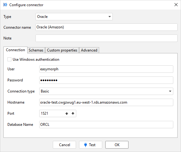 Database connector