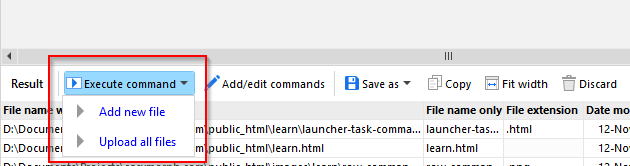 Geenral commands in Launcher