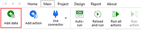The add data button