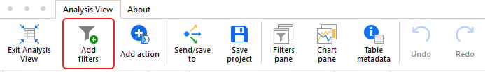 The add filters button