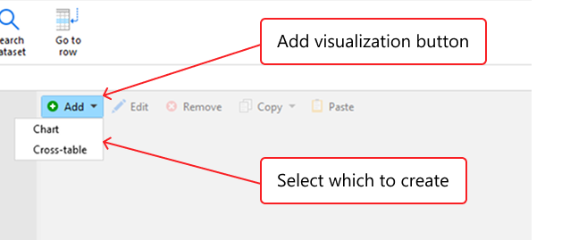 Add a chart or cross-table
