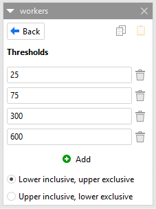 Defining thresholds