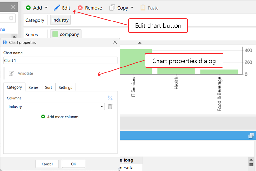 Chart properties