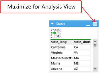 Maximize table