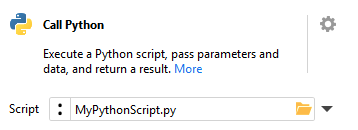 Call Python action