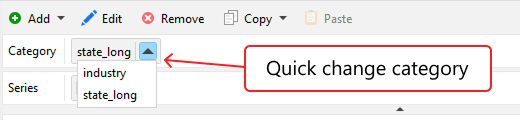 Quickly switch between different chart categories