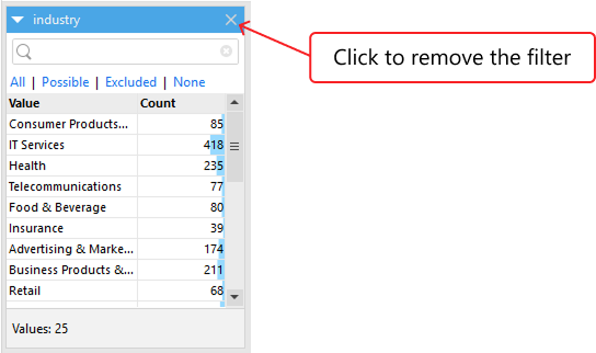 Removing a filter