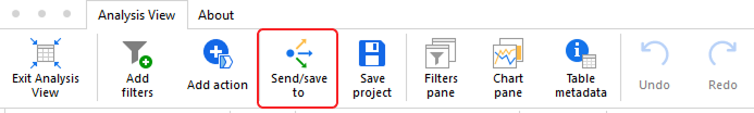 The Save/send data button
